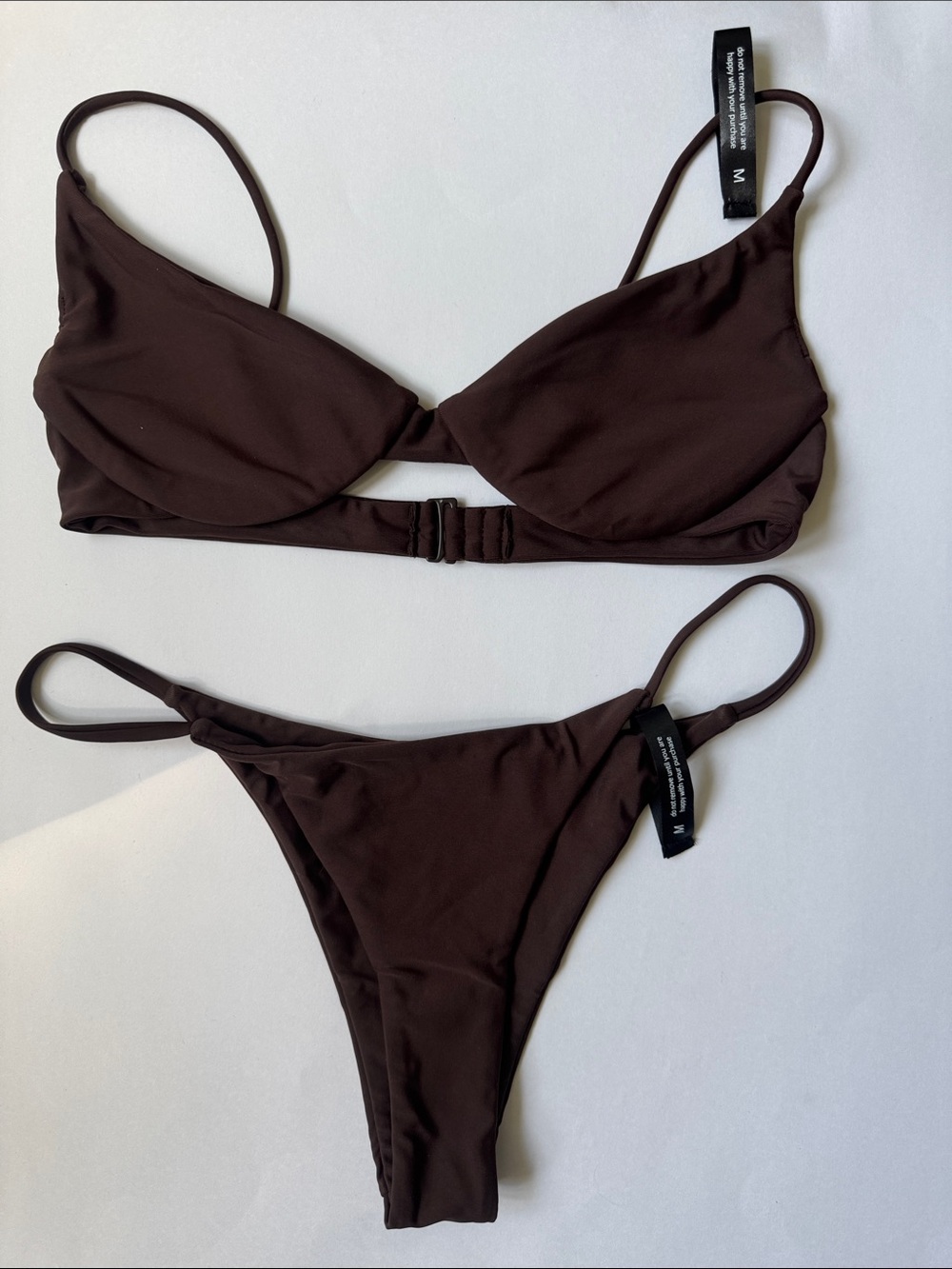 ARK Swimwear Minimalist Chocolate Brown Two-Piece Bikini Set